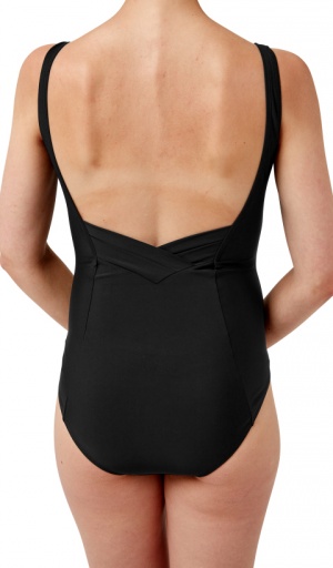 Oyster Bay Plain Pleated Detail Swimsuit